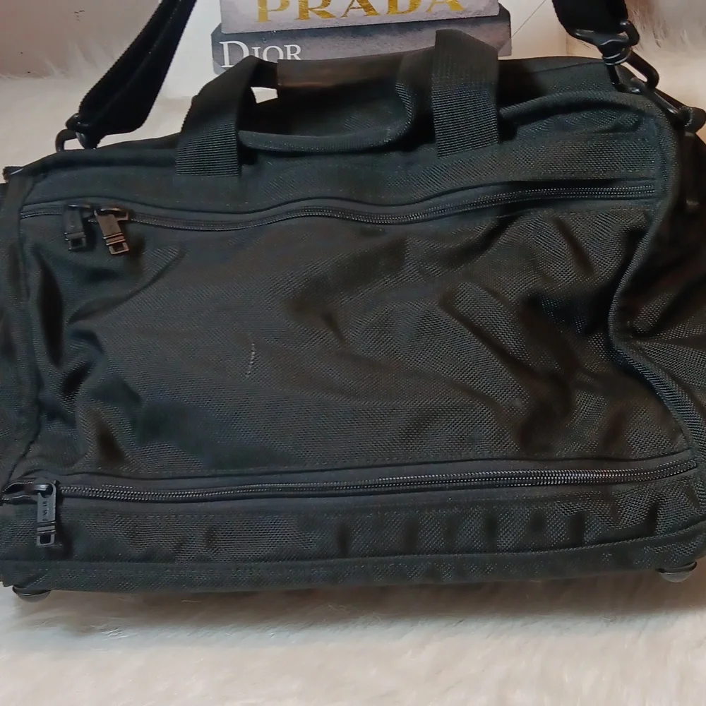 Tumi Alpha  Black Ballistic Nylon Bag